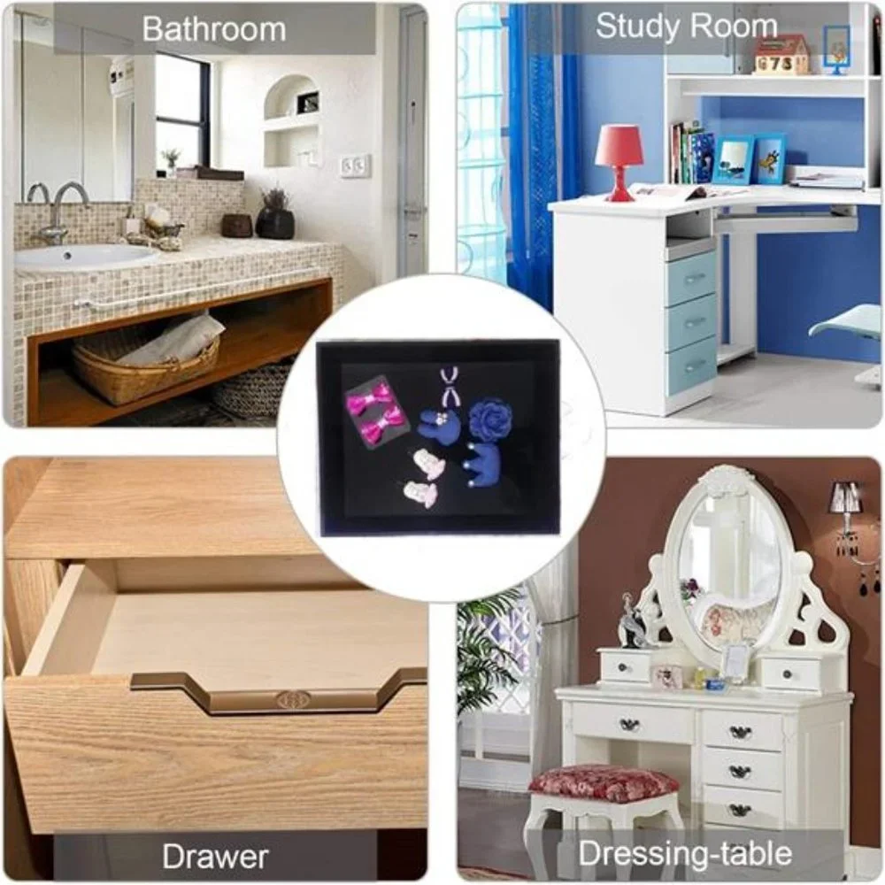 Waterproof Acrylic Vanity Tray, Sturdy Valet Tray Organizer, 10.2 x 8.5x1.8 Inch